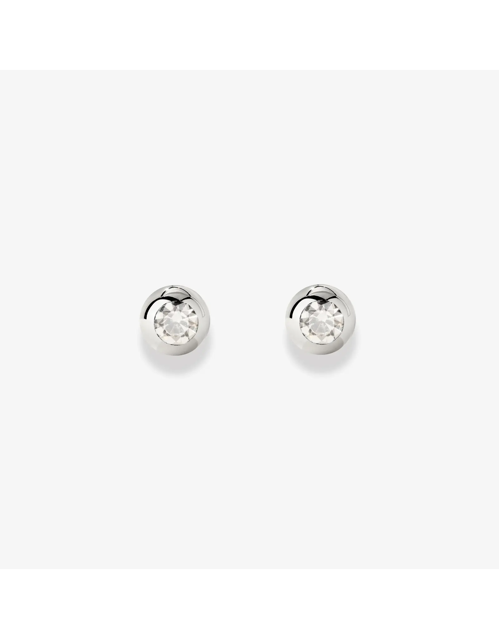 Studs kristal steentje zilver