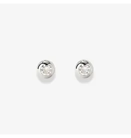 Studs kristal steentje zilver