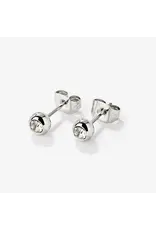 Studs kristal steentje zilver