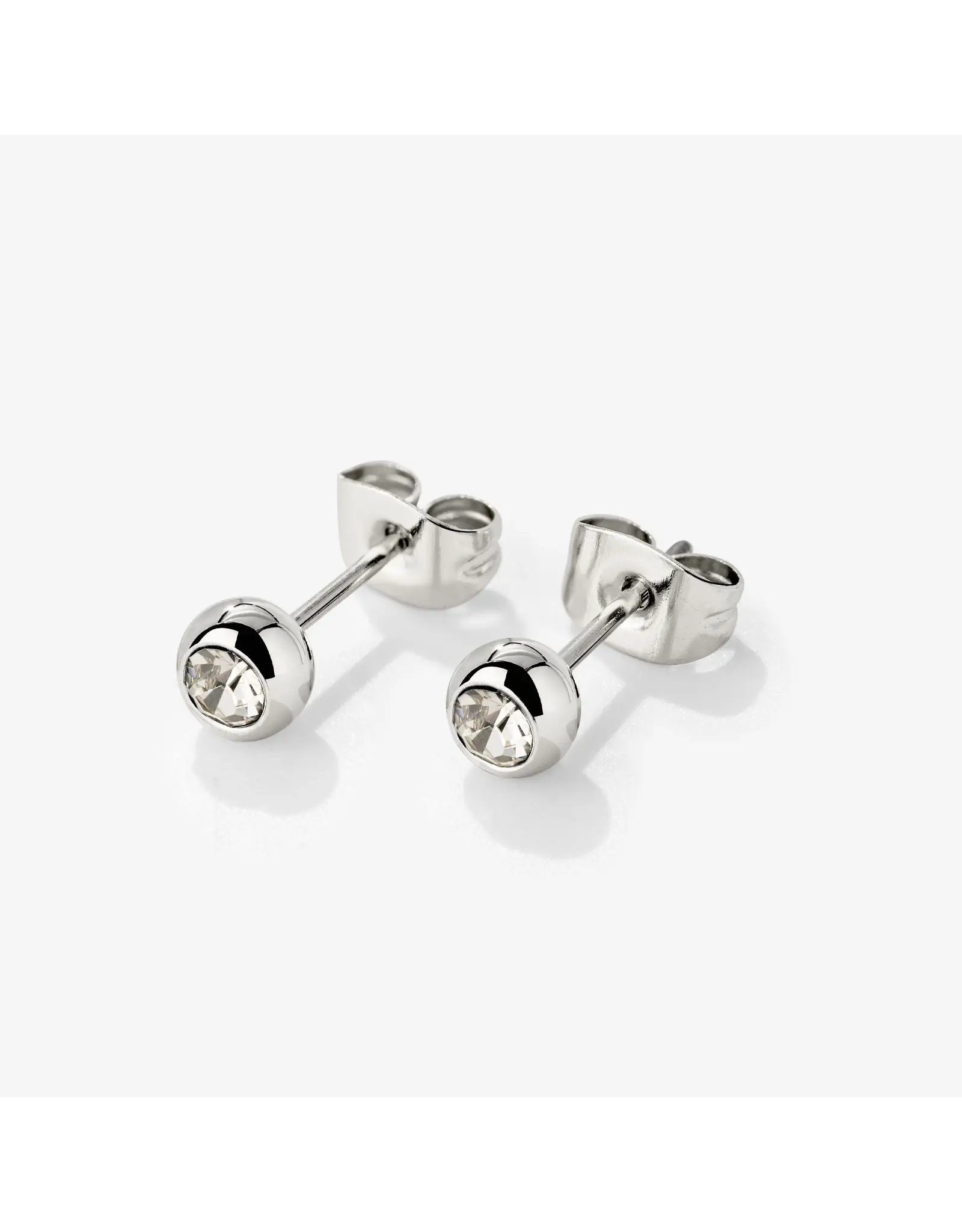 Studs kristal steentje zilver
