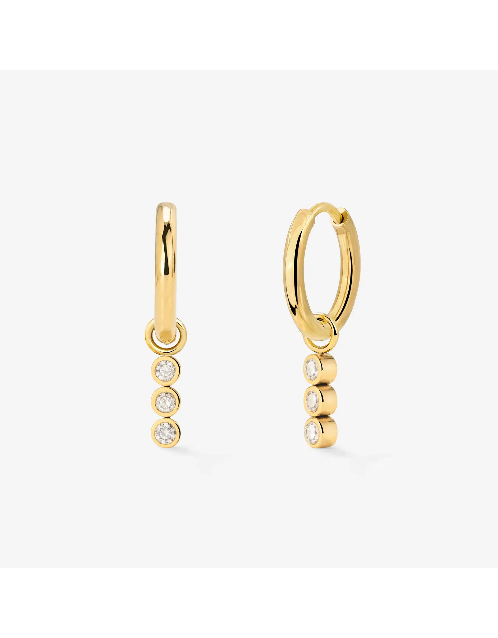 Oorringen trio kristal