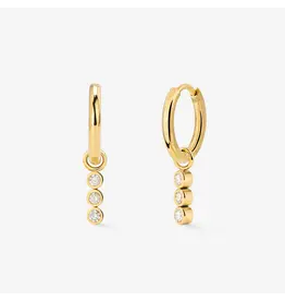 Oorringen trio kristal