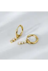 Oorringen trio kristal