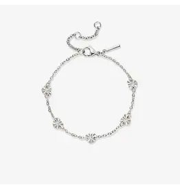 Armband hartjes zilver