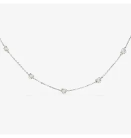 Ketting hartjes zilver