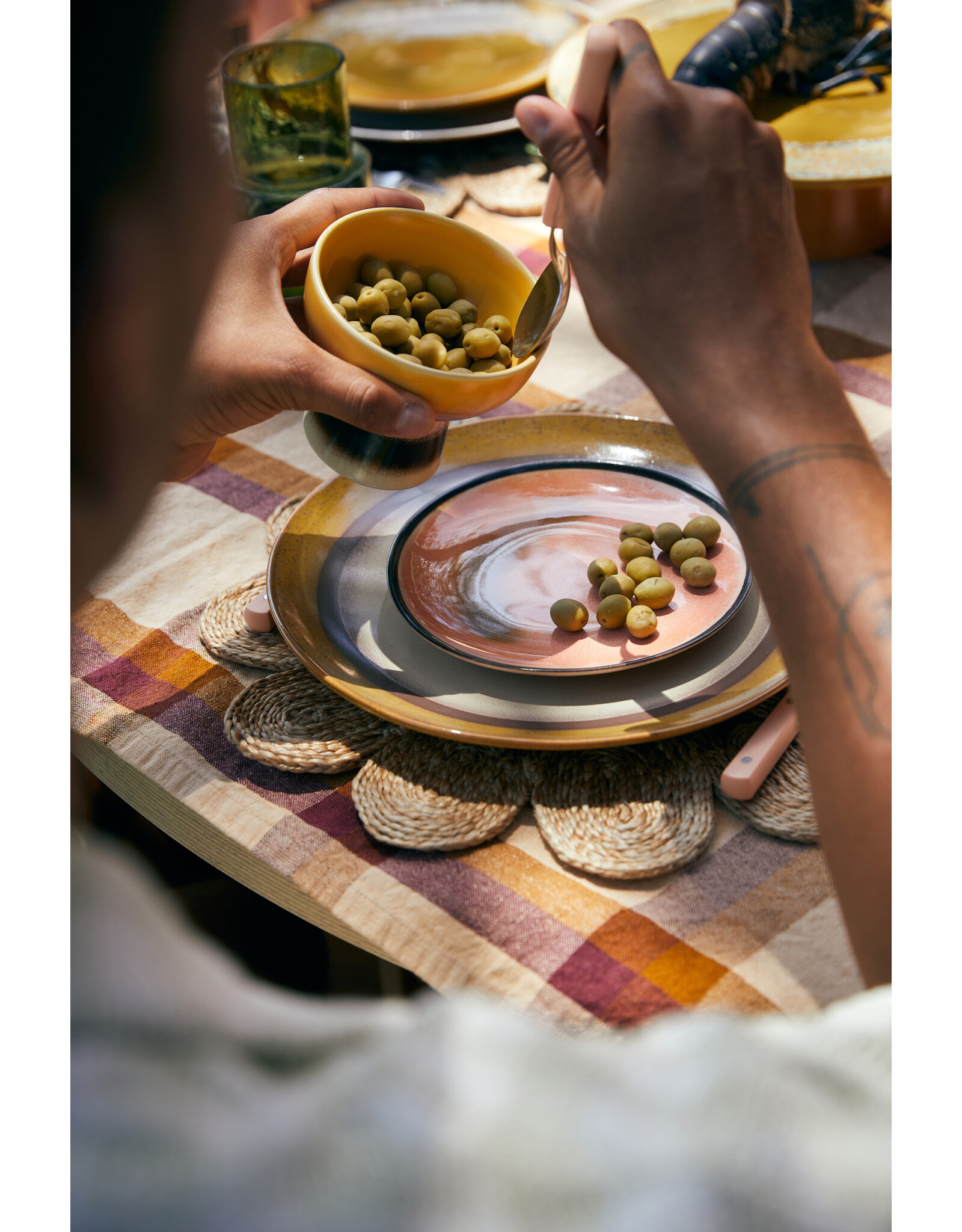 Set 2 dessert plates horizon