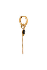 Oorring chain noir 1 stuk