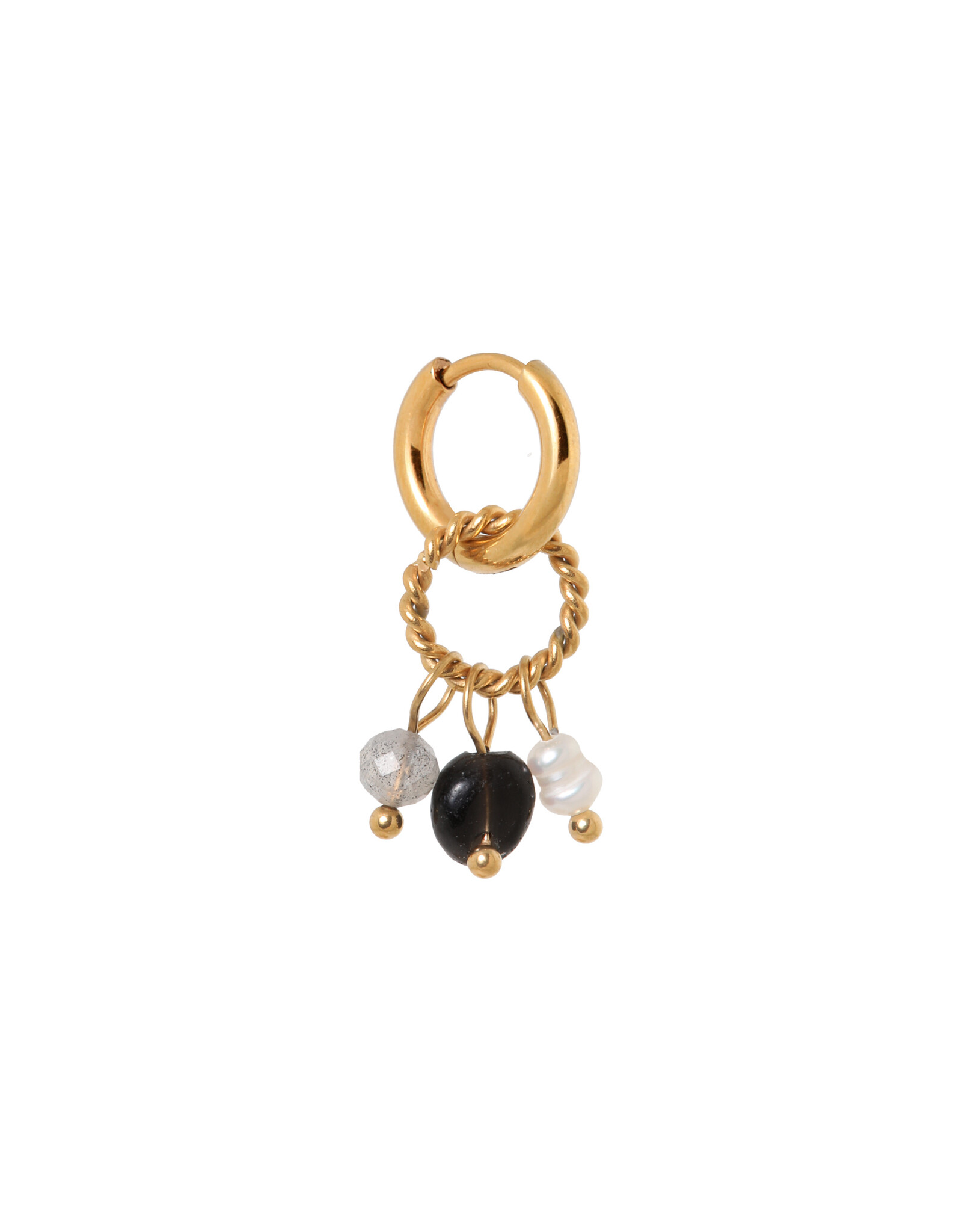 Oorring gemstones 1 stuk