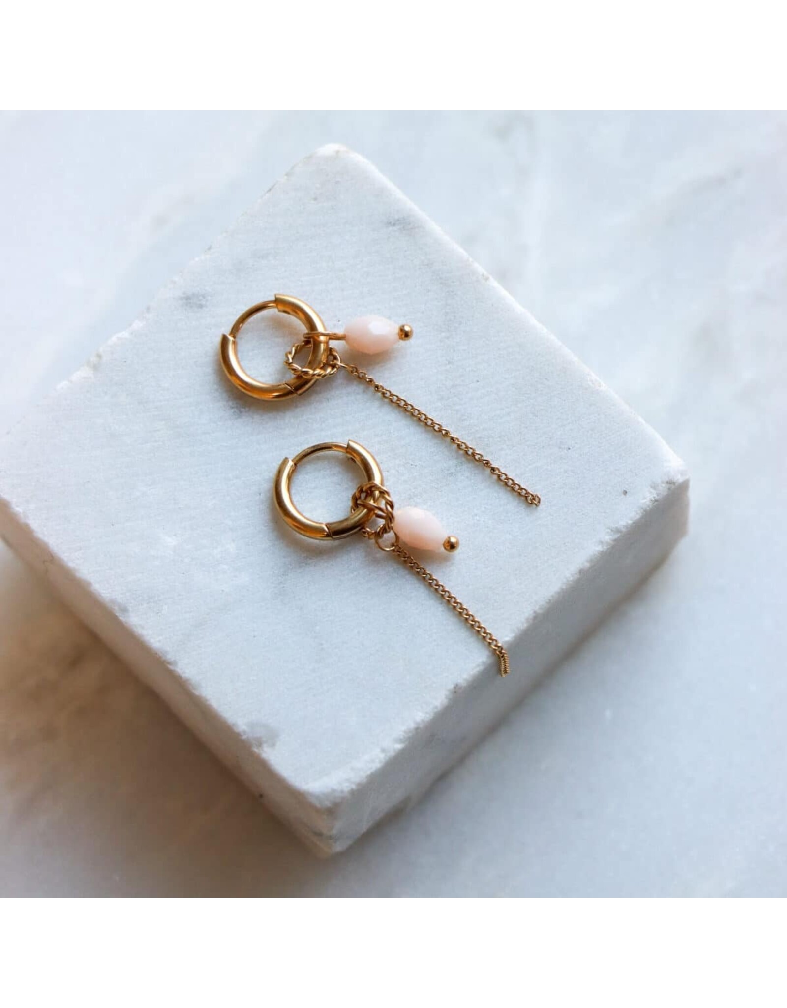 Oorring enkel chain nude