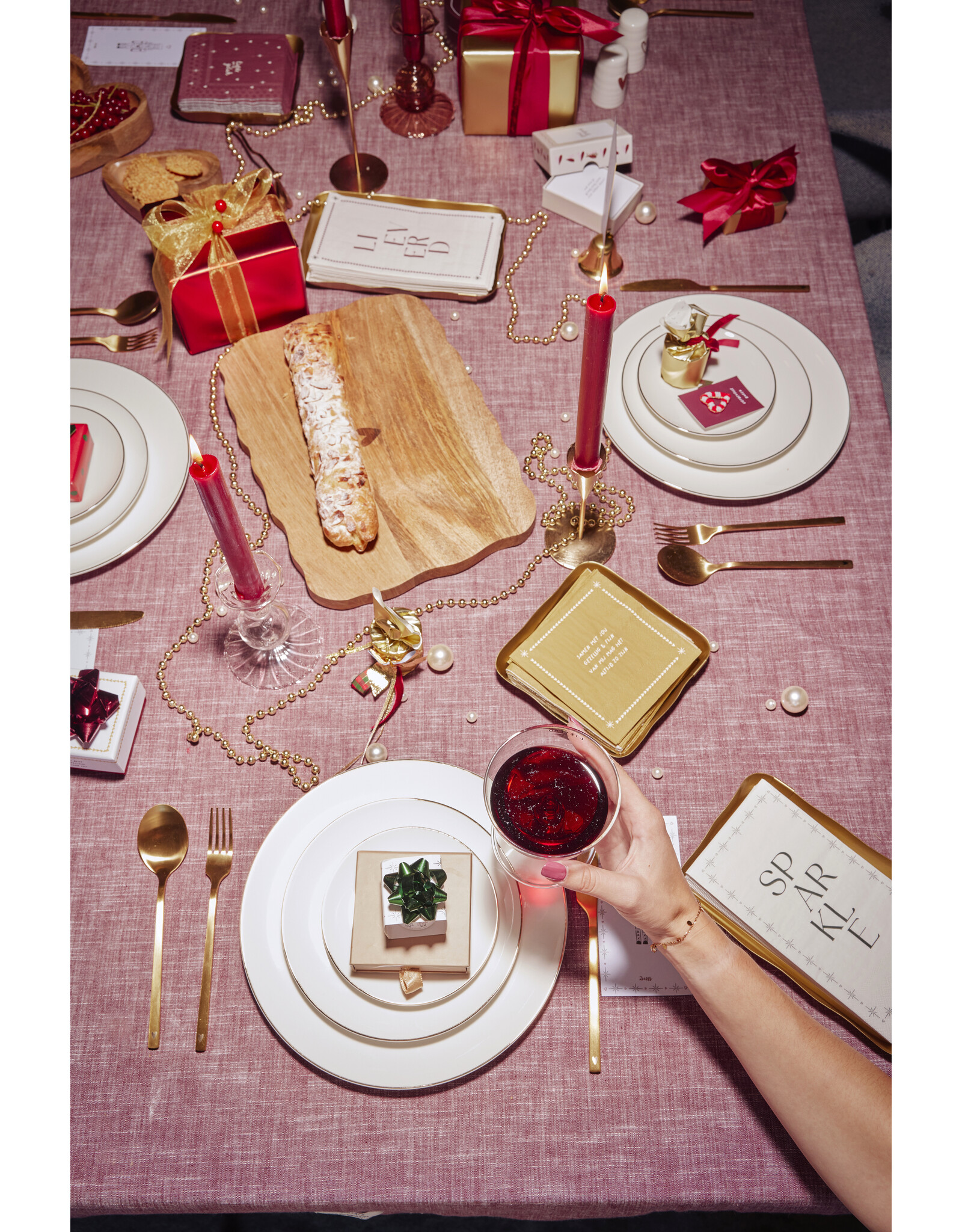 Dienblad hout hartje