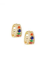 Brede strass oorringen