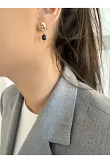 Oorstekers zwart parel