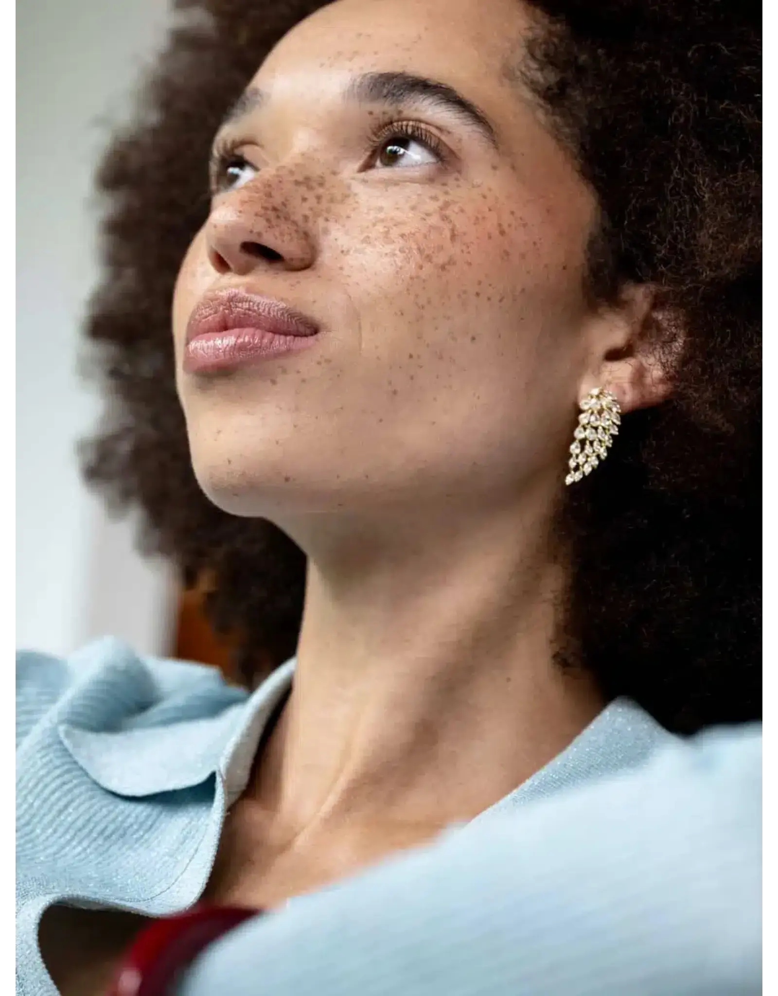 Oorstekers blad strass