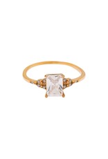 Ring square diamond
