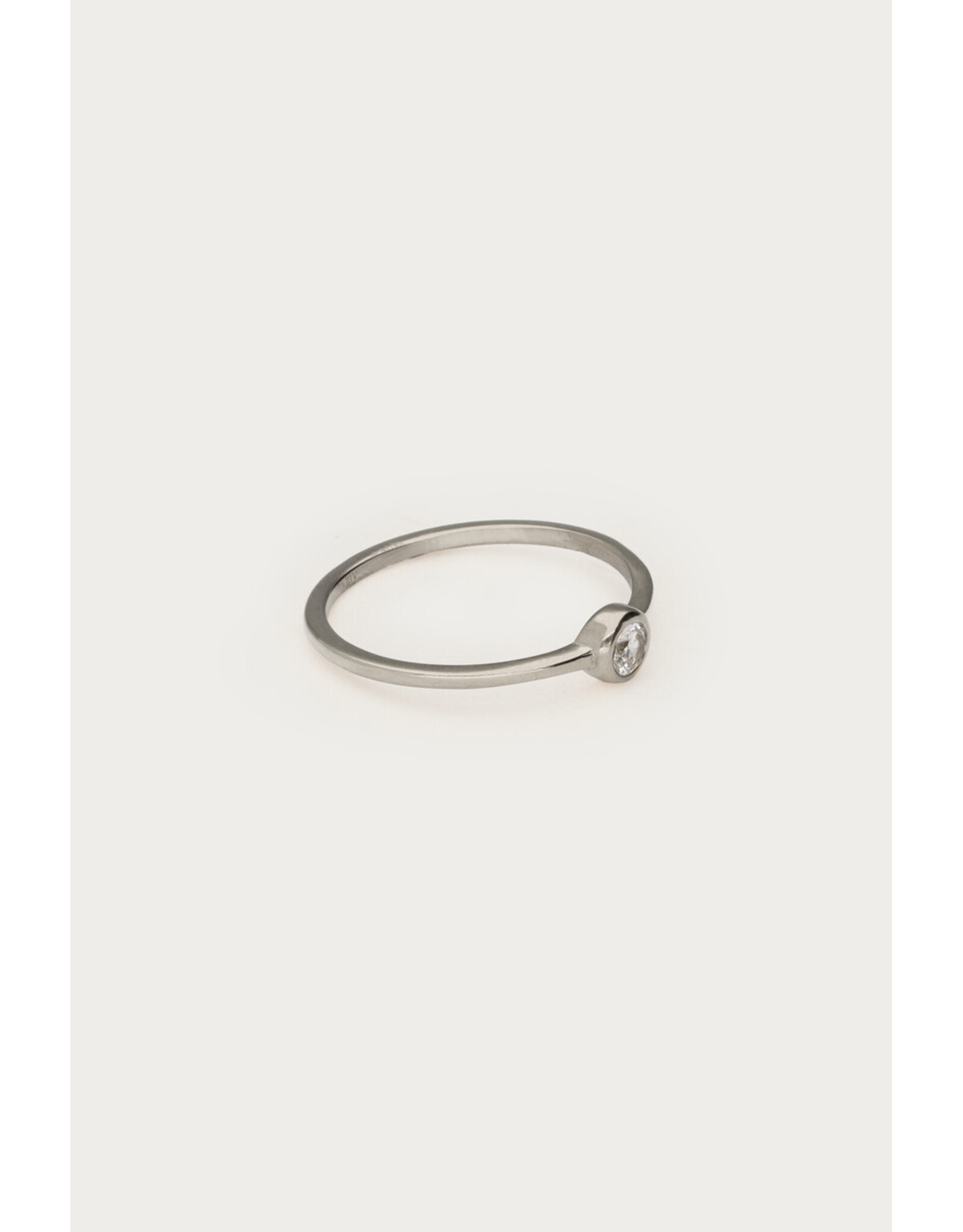 Ring steentje zilver