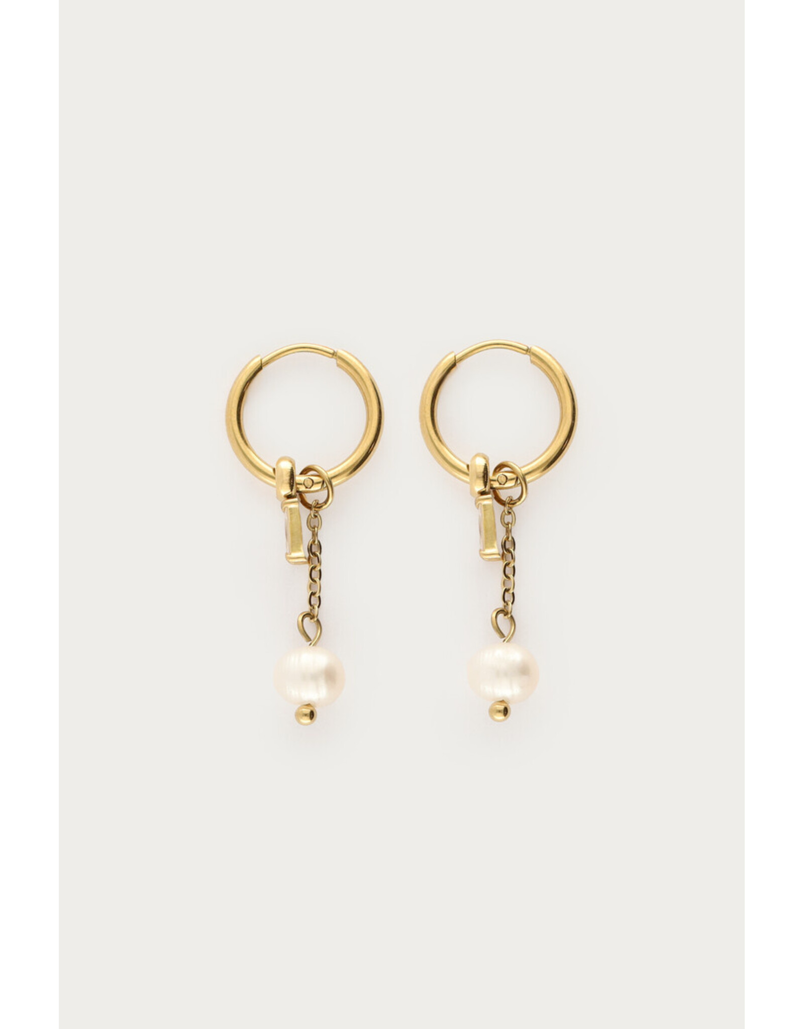 Oorbellen strass parel