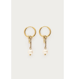 Oorbellen strass parel