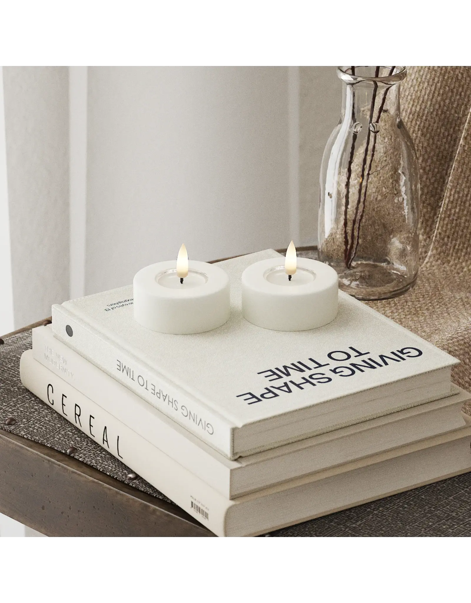 Set 2 Led theelichten jumbo white