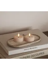 Set 2 Led theelichten jumbo roze