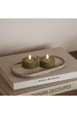 Set 2 Led theelichten jumbo olive