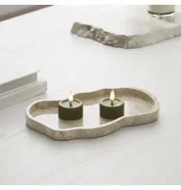 Set 2 Led theelichtjes olive