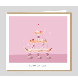 Wenskaart Oh, wat een feest