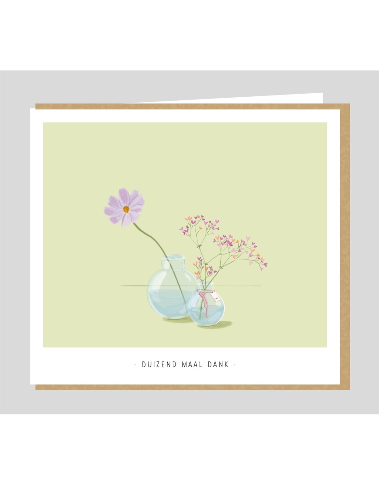 Wenskaart Duizend maal dank