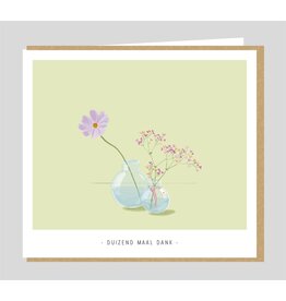 Wenskaart Duizend maal dank