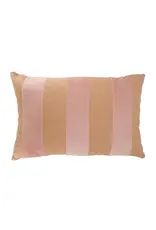 Kussen streep roze velvet