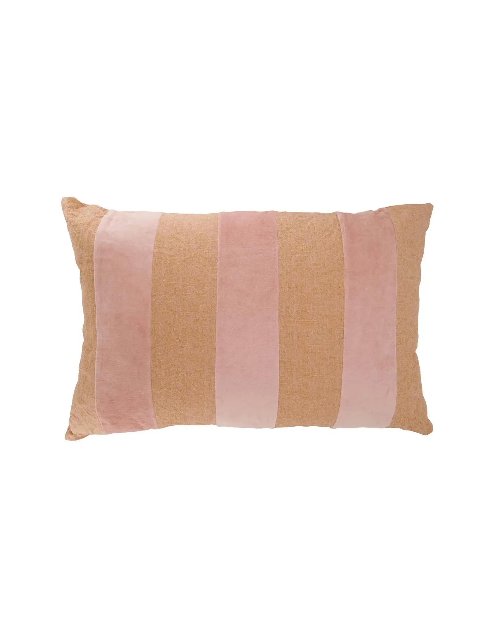 Kussen streep roze velvet
