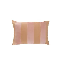 Kussen streep roze velvet