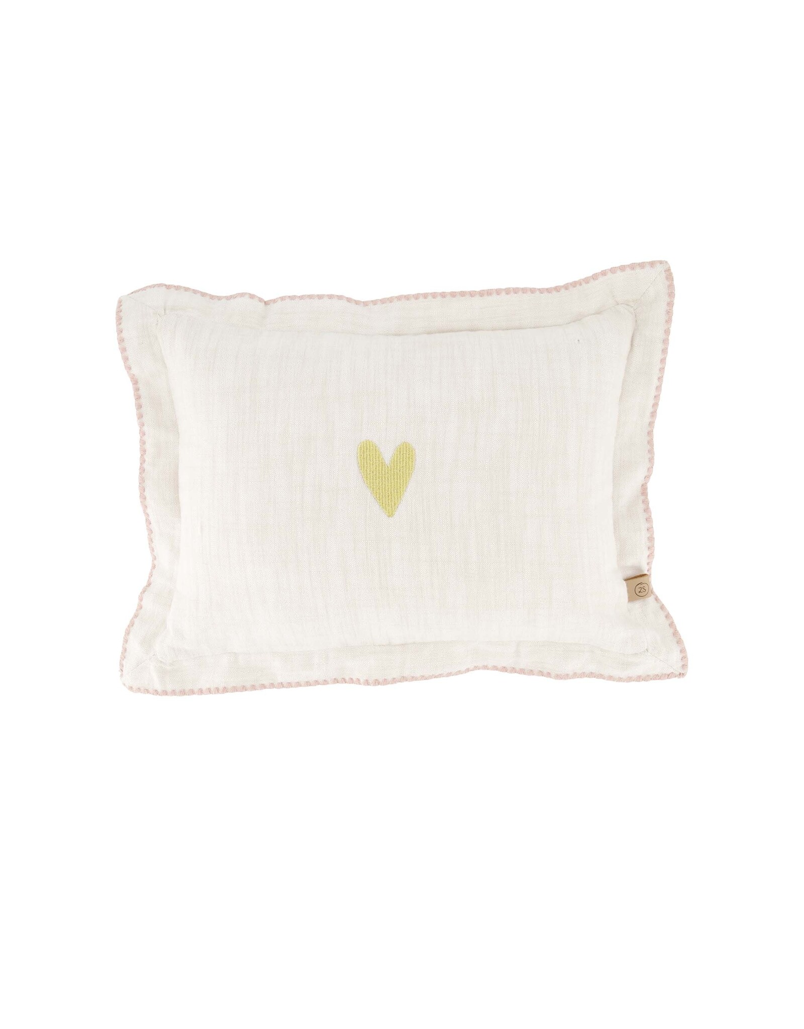 Kussen gestikte rand