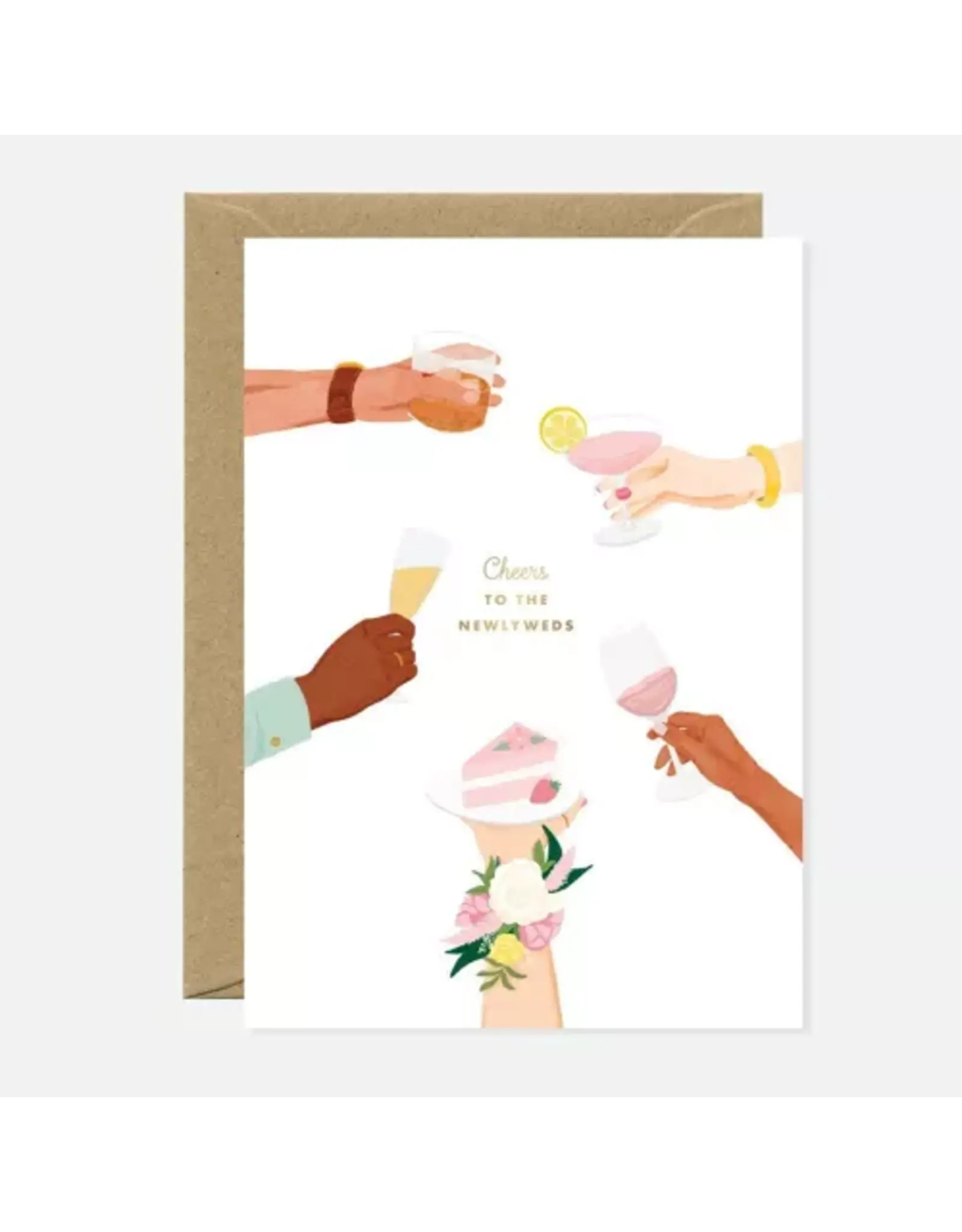 Wenskaart Cheers to the newlyweds