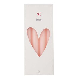 Set 4 kaarsen Roze