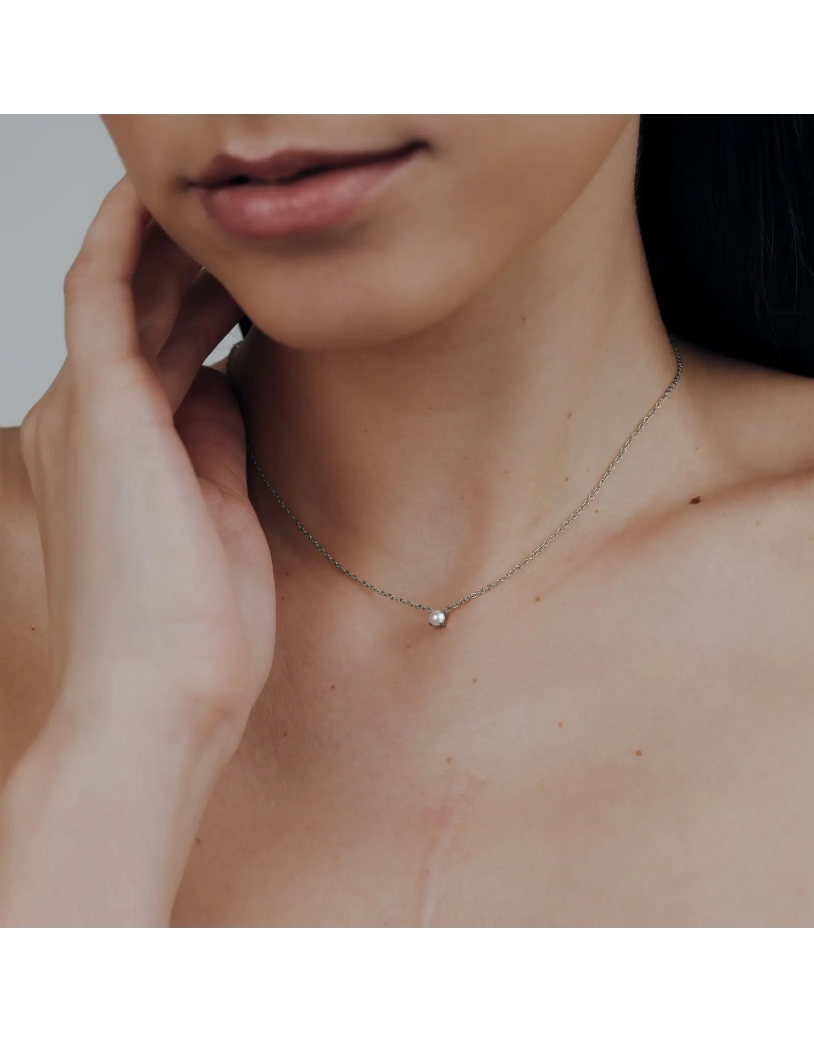 Ketting dream pearl silver