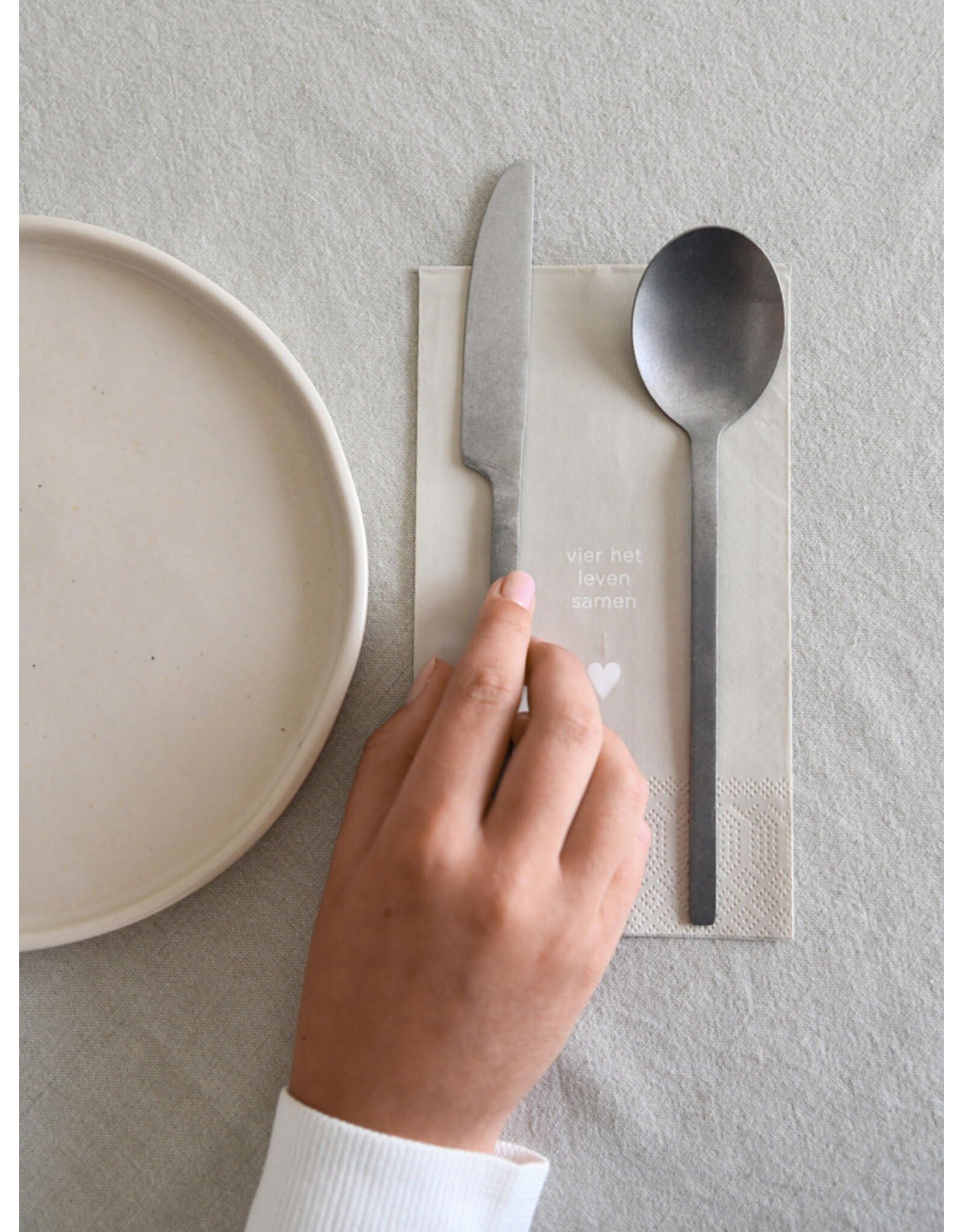 Servetten Vier het leven samen