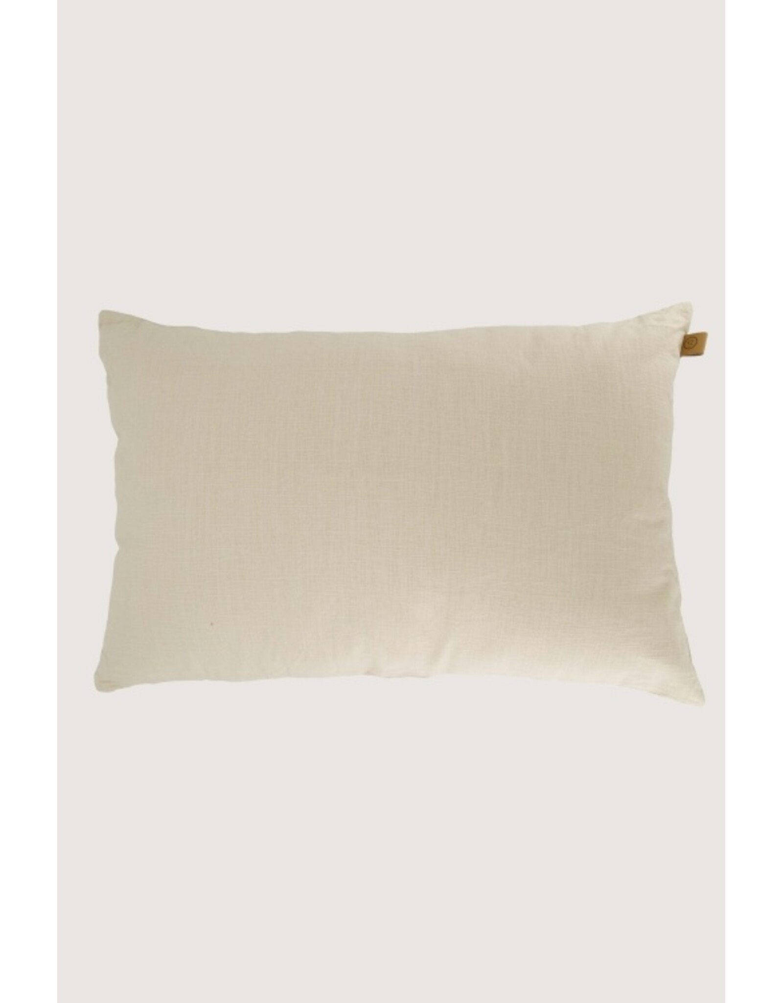 Kussen streep beige velvet