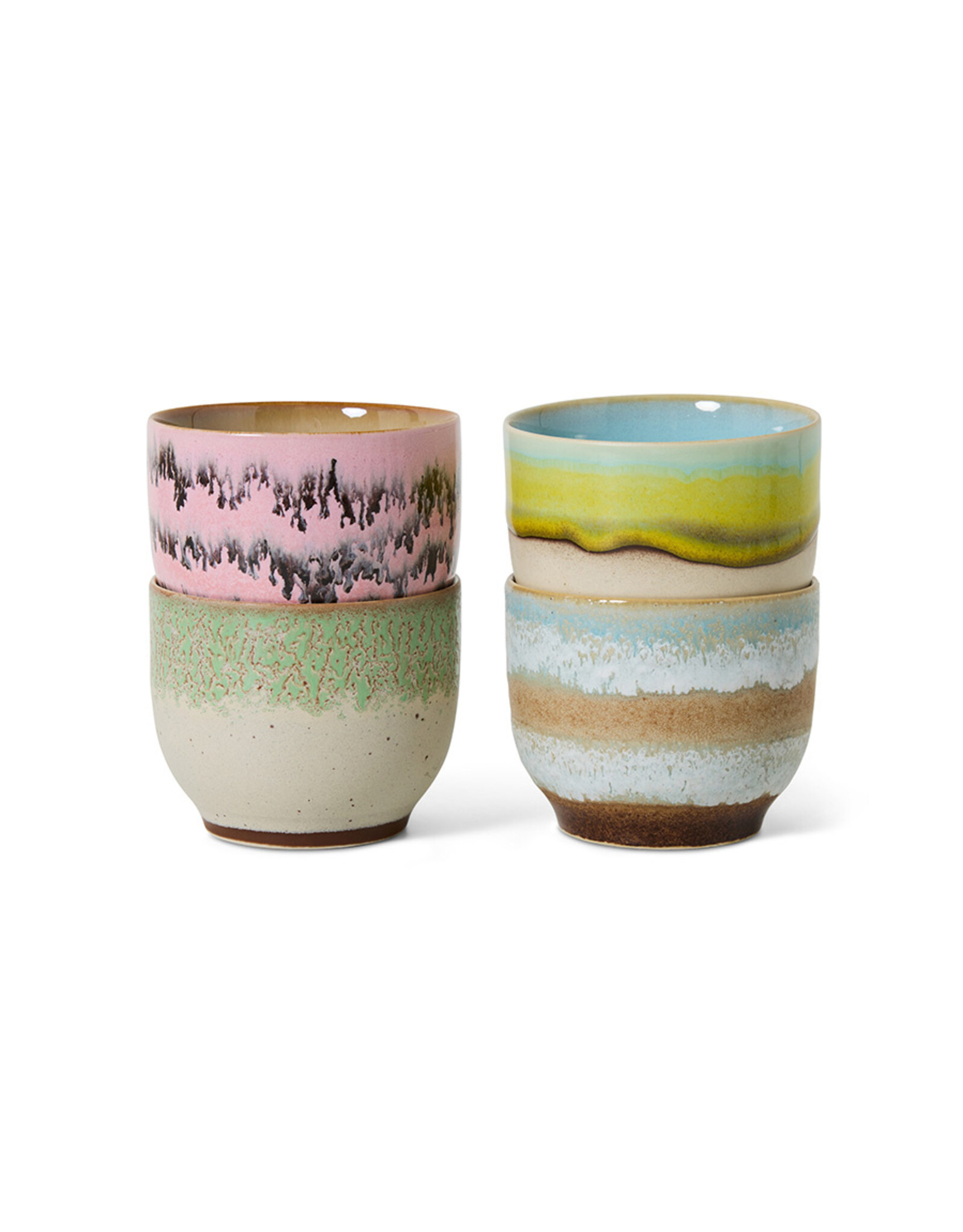 Set 4 Café cups Deco