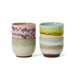 Set 4 Café cups Deco