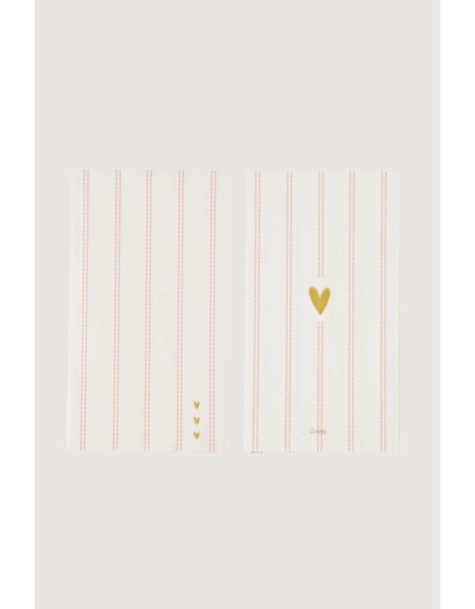 Servetten streep hartjes