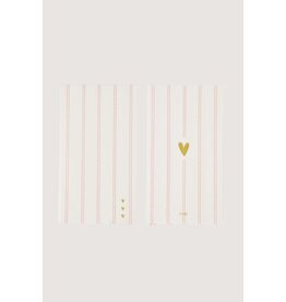 Servetten streep hartjes