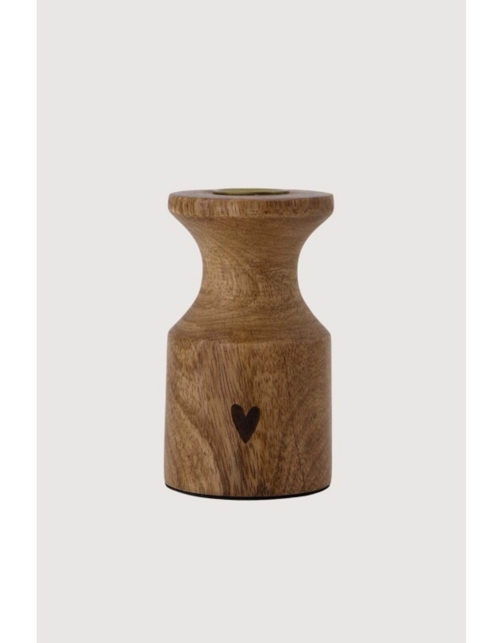 Kandelaar hout hartje