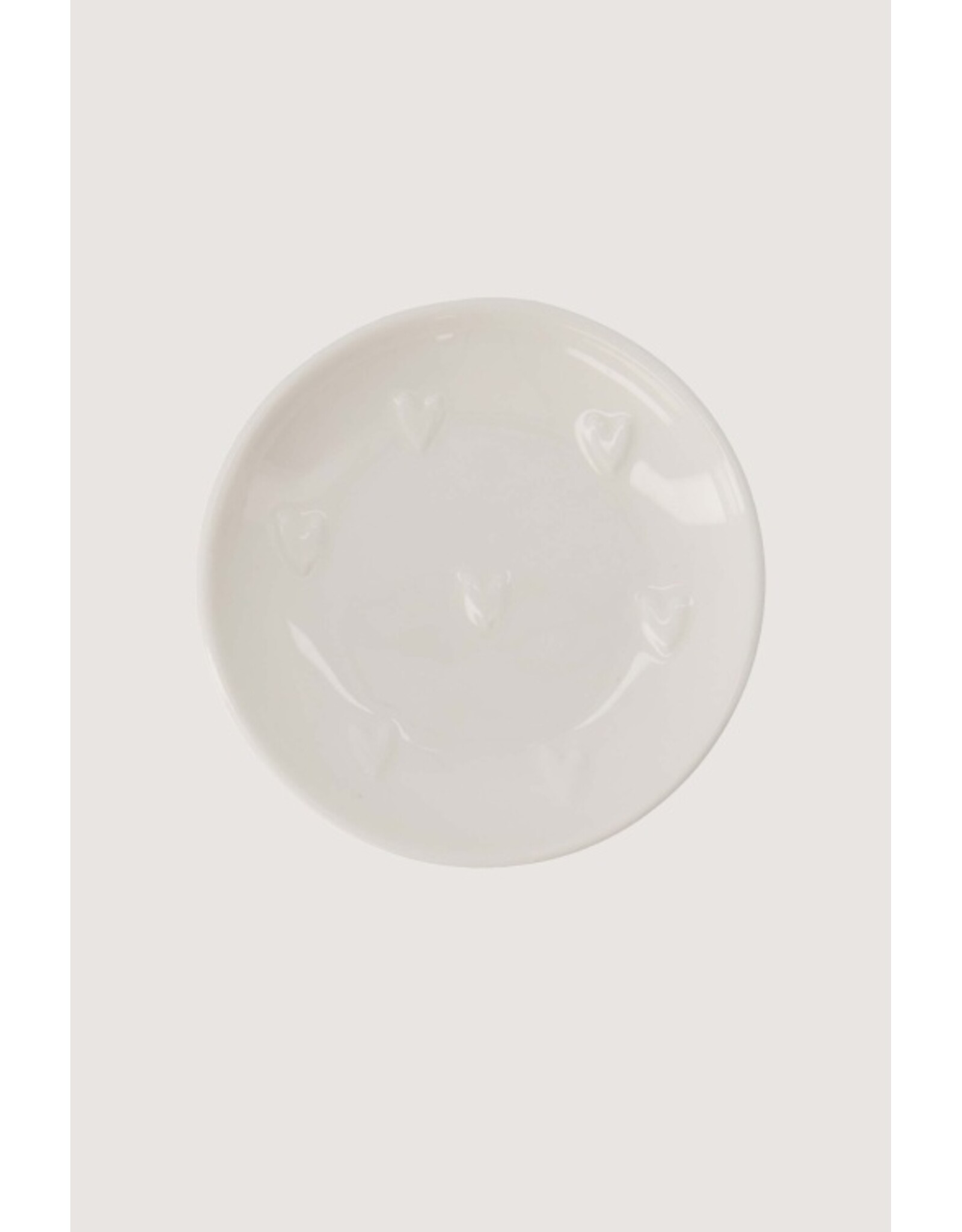 Dipschaaltje hartjes wit