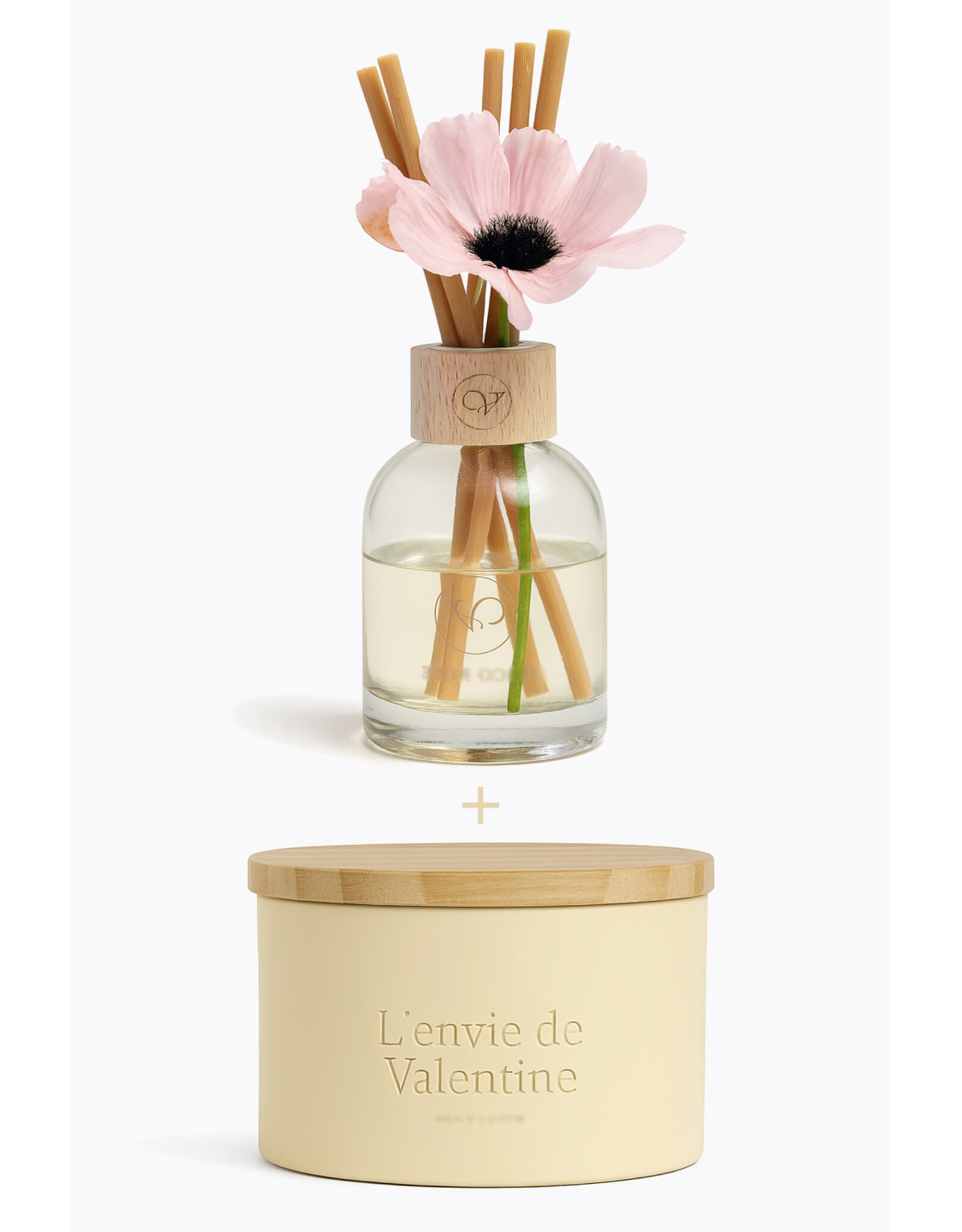 Cadeaubox Geurstokjes + geurkaars Amour