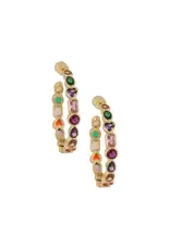 Oorringen strass multi