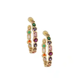 Oorringen strass multi