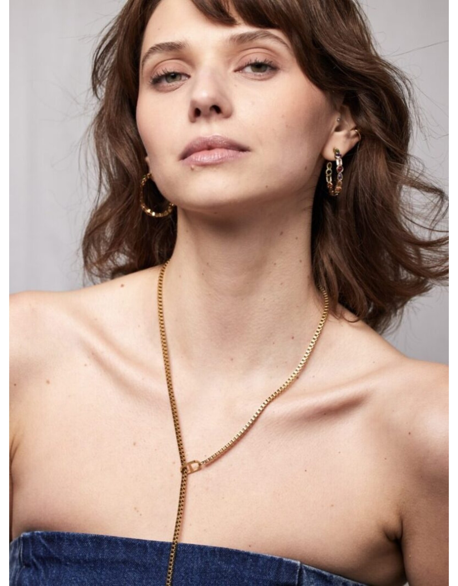 Oorringen strass multi