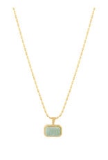 Ketting hanger rechthoek gemstone
