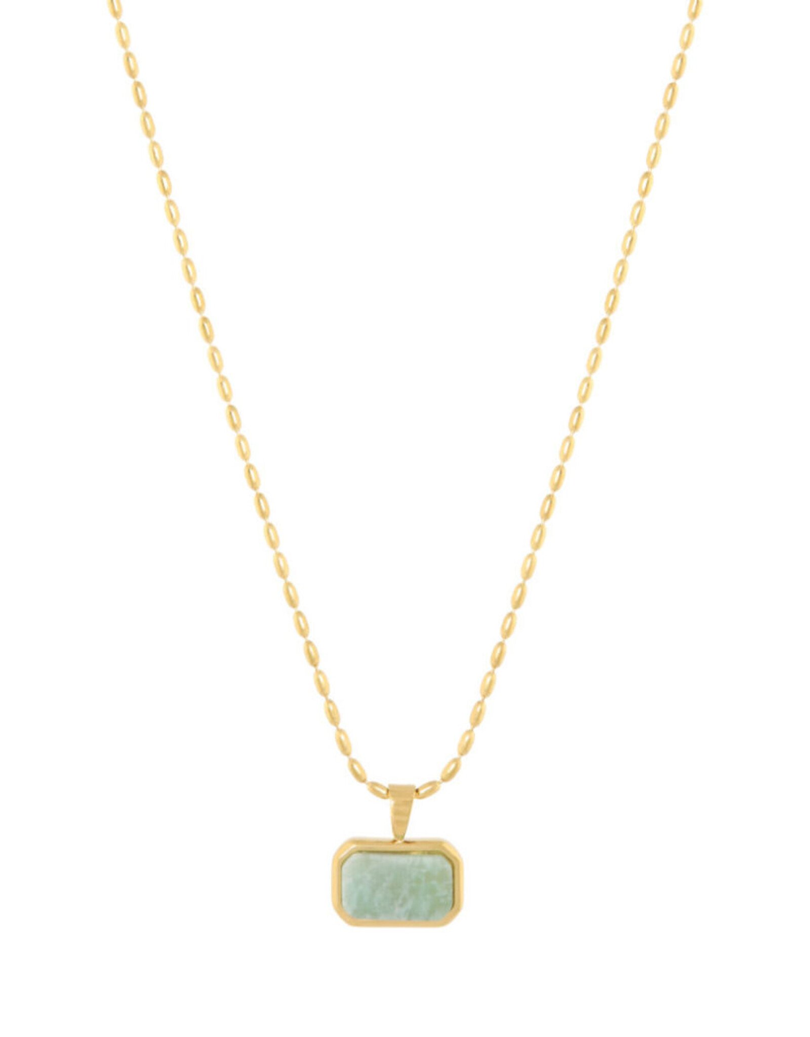 Ketting hanger rechthoek gemstone