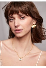 Ketting hanger rechthoek gemstone